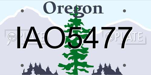 IAO5477 Oregon License Plate