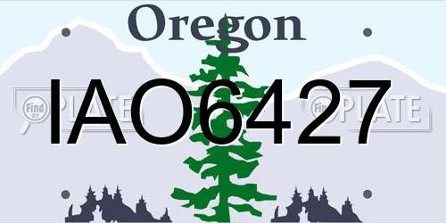 IAO6427 Oregon License Plate