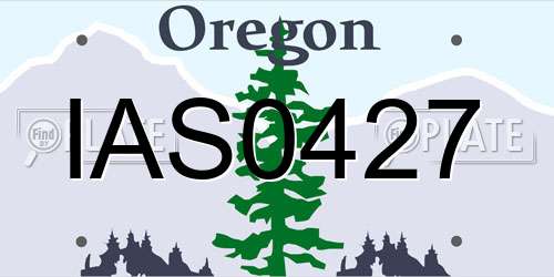 IAS0427 Oregon License Plate