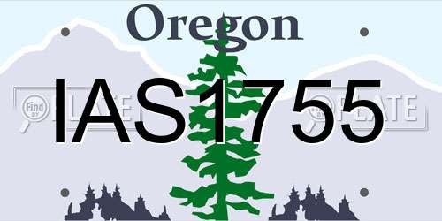 IAS1755 Oregon License Plate