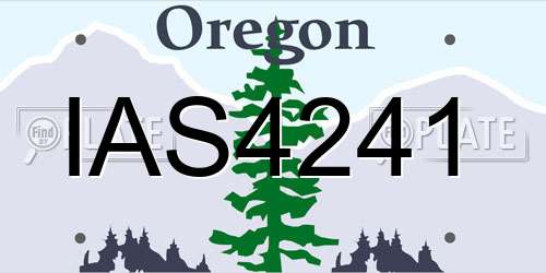 IAS4241 Oregon License Plate