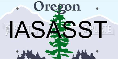 IASASST Oregon License Plate