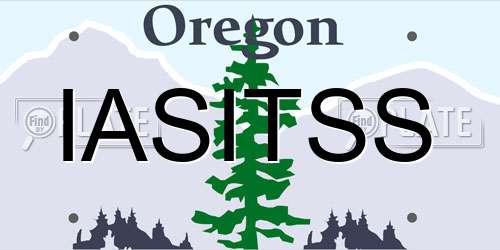 IASITSS Oregon License Plate