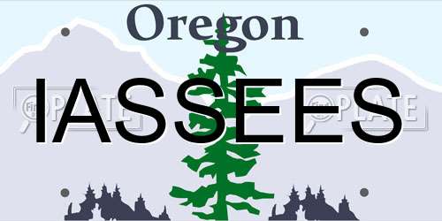 IASSEES Oregon License Plate