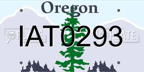 IAT0293 Oregon License Plate
