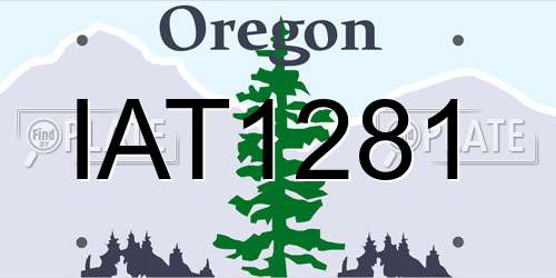 IAT1281 Oregon License Plate