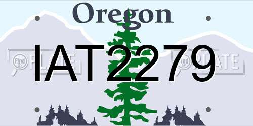 IAT2279 Oregon License Plate