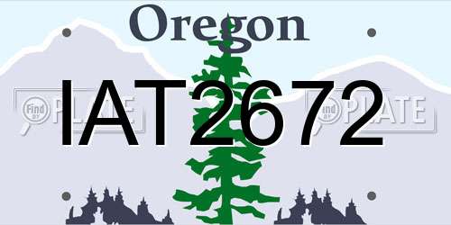 IAT2672 Oregon License Plate