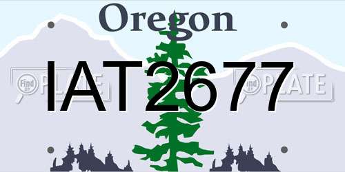 IAT2677 Oregon License Plate