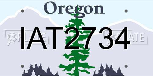 IAT2734 Oregon License Plate