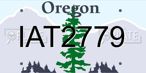 IAT2779 Oregon License Plate