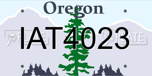 IAT4023 Oregon License Plate