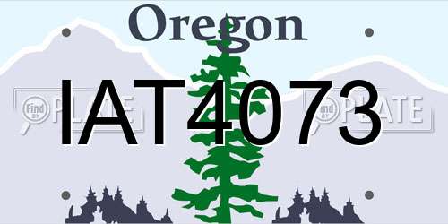 IAT4073 Oregon License Plate