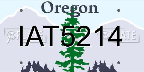 IAT5214 Oregon License Plate