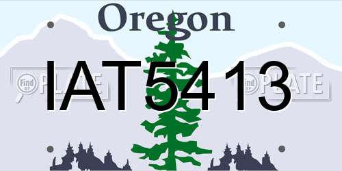 IAT5413 Oregon License Plate
