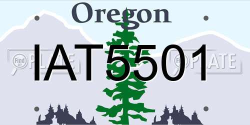 IAT5501 Oregon License Plate