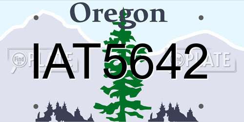 IAT5642 Oregon License Plate