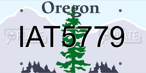 IAT5779 Oregon License Plate
