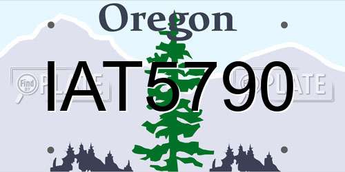 IAT5790 Oregon License Plate