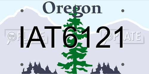 IAT6121 Oregon License Plate