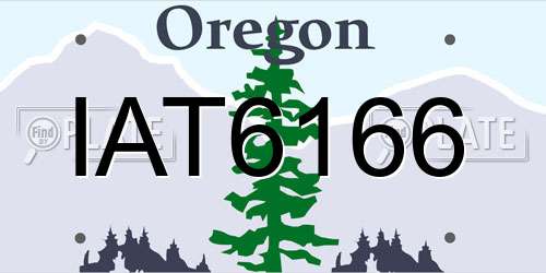 IAT6166 Oregon License Plate