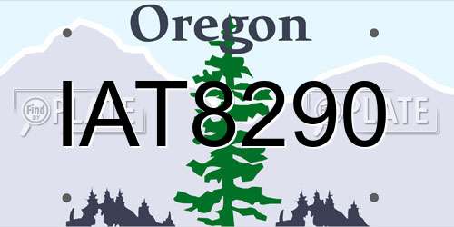 IAT8290 Oregon License Plate