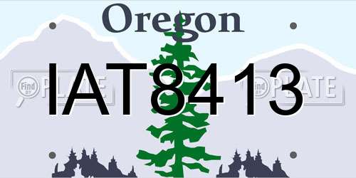 IAT8413 Oregon License Plate
