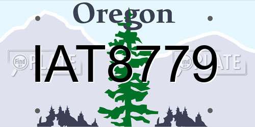 IAT8779 Oregon License Plate