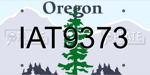 IAT9373 Oregon License Plate