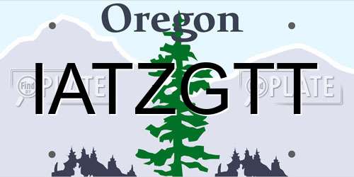 IATZGTT Oregon License Plate