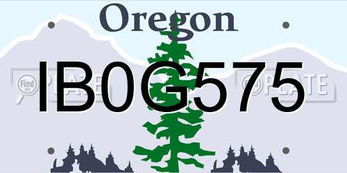 IB0G575 Oregon License Plate