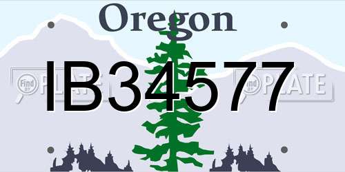 IB34577 Oregon License Plate