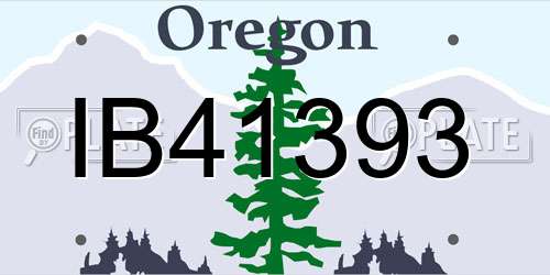 IB41393 Oregon License Plate