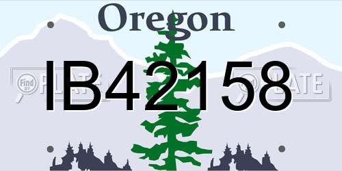 IB42158 Oregon License Plate