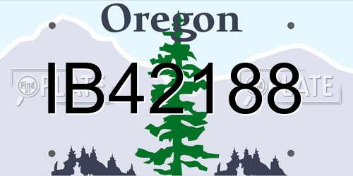 IB42188 Oregon License Plate