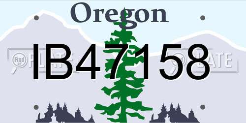 IB47158 Oregon License Plate