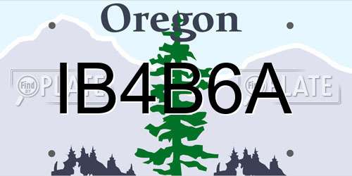 IB4B6A Oregon License Plate