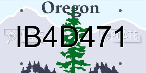 IB4D471 Oregon License Plate