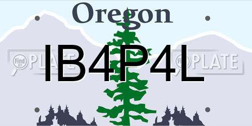 IB4P4L Oregon License Plate
