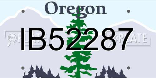 IB52287 Oregon License Plate