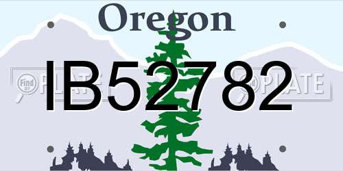 IB52782 Oregon License Plate