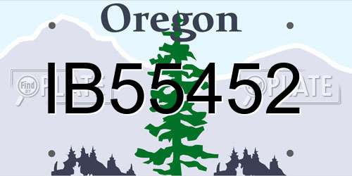 IB55452 Oregon License Plate