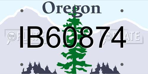 IB60874 Oregon License Plate