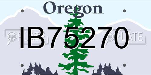 IB75270 Oregon License Plate