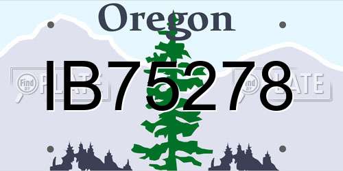 IB75278 Oregon License Plate