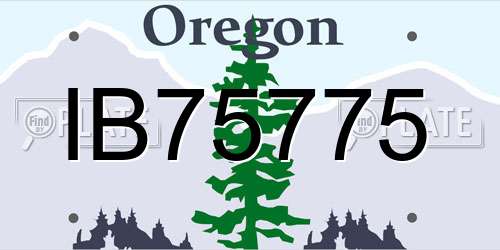 IB75775 Oregon License Plate
