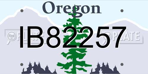 IB82257 Oregon License Plate