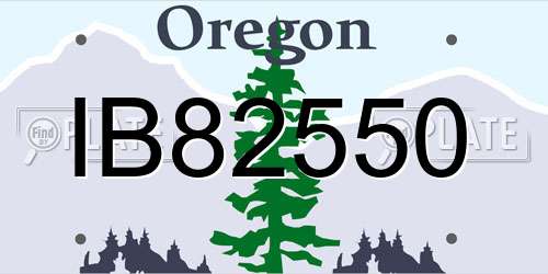 IB82550 Oregon License Plate