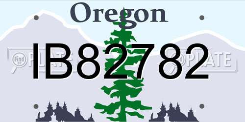 IB82782 Oregon License Plate