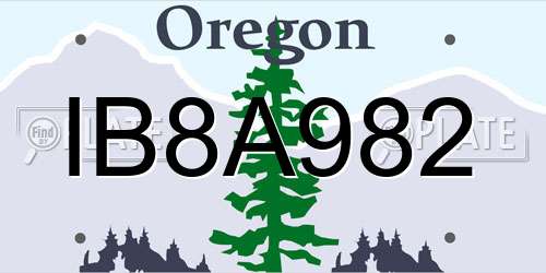 IB8A982 Oregon License Plate